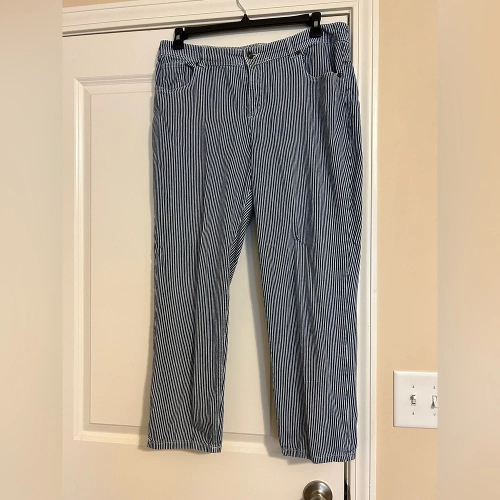 Chico’s striped jeans. - Picture 1 of 3